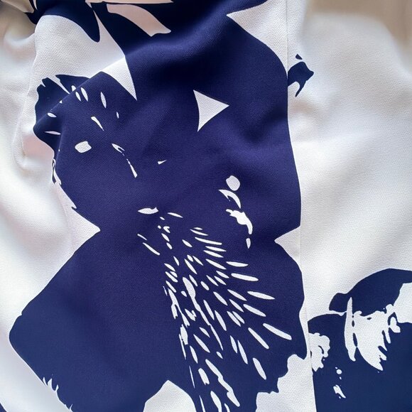 Bardot Floral Midi Dress Womens M Navy & Ivory Sleeveless Cocktail Australian Fa - Picture 11 of 12